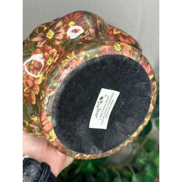 Vintage 1994 Patricia Reach Decoupage Ceramic Floral Christmas Tree Set of 2 - Picture 7 of 8